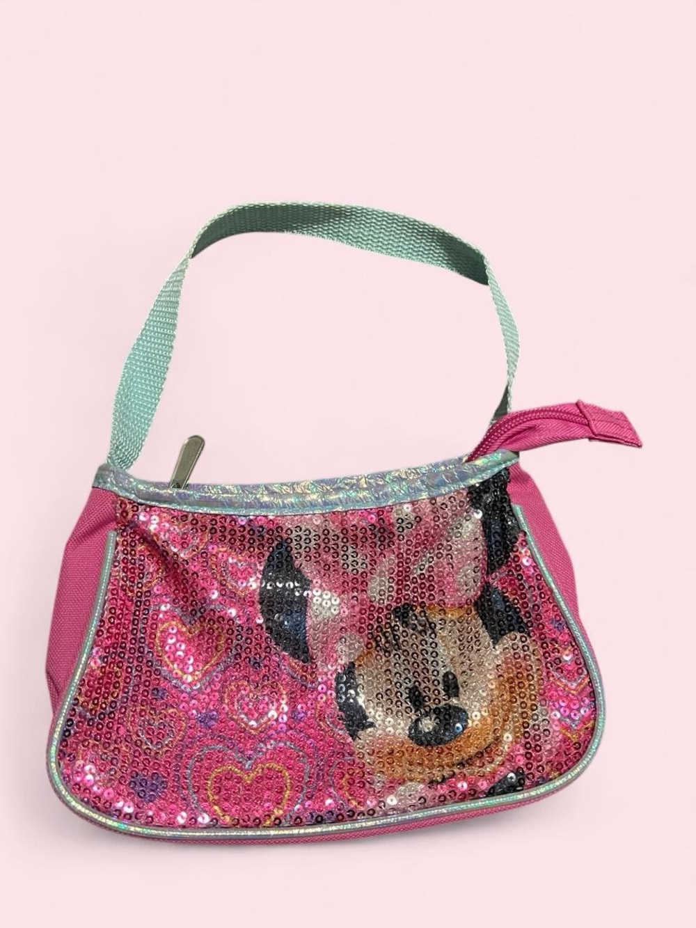 Pink Sequin Minnie Mouse Kids Shoulder Bag